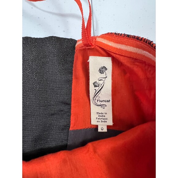 Anthropologie Floreat Women's Strapless Pink Orange Sequin Dress Size 0 - Picture 4 of 10